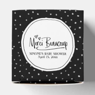 "Merci Beaucoup" Paris Personalized Baby Shower Favor Box