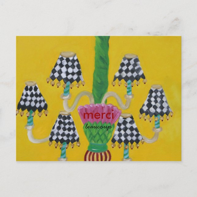merci beaucoup postcard (Front)
