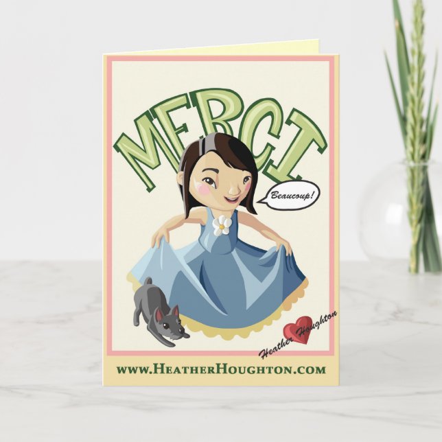 Merci Beaucoup Thank You Card (Front)