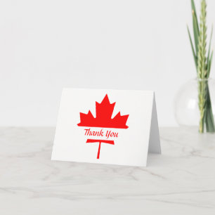 Merci blanc et feuille d'érable rouge