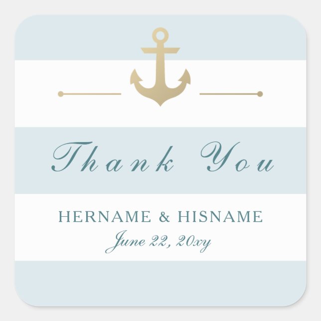 Merci bleu clair Aqua favorise les autocollants (Devant)