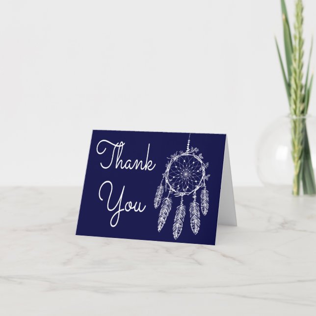 Merci bleu de Boho Navy Dream Catcher (Devant)