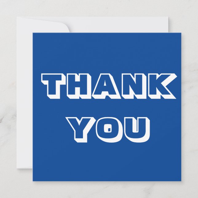 Merci, bleu et blanc carte moderne (Devant)
