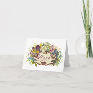 Merci, Bouquet Inspiré Vintage Merci Notes