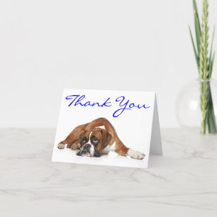 Merci Boxer Chien Chien Carte pour notes