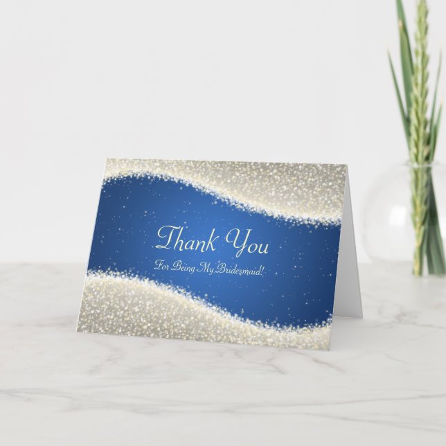 Merci Bridesmaid Éblouissant Étincelles Bleues (Devant)