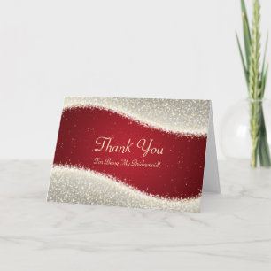 Merci Bridesmaid Éblouissant Étincelles Rouge