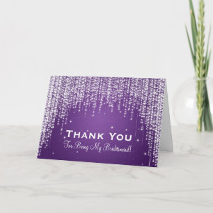Merci Bridesmaid nuit éblouissant violet