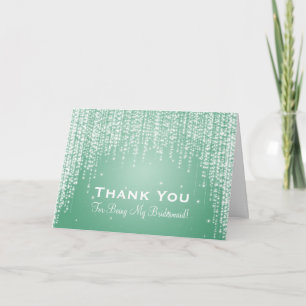 Merci Bridesmaid nuit éblouissante Menthe verte