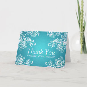 Merci Bridesmaid Vintage perles 2 Turquoise