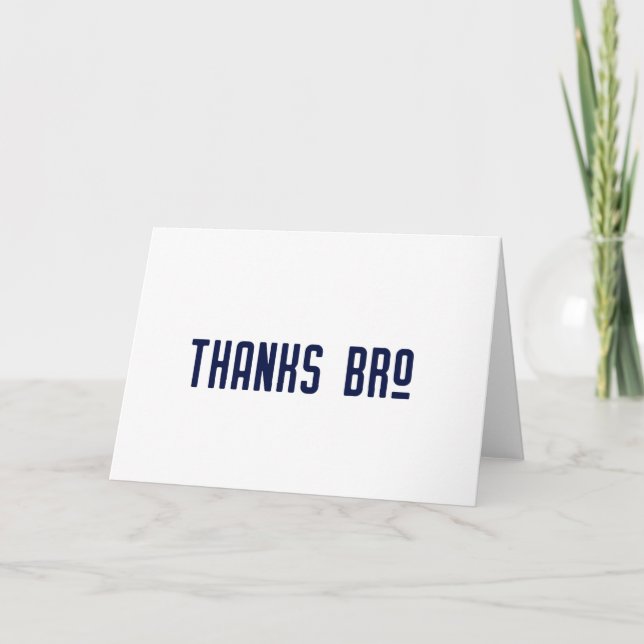 Merci Bro Groomsman Carte de remerciements (Devant)