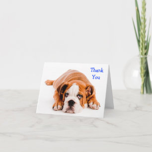 Merci Bulldog Greeting Card - Kindness Verse