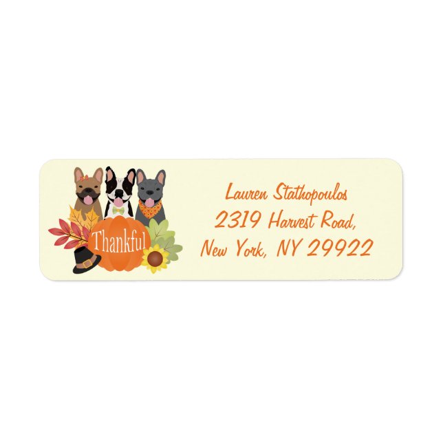 Merci Bulldogs français Thanksgiving (Devant)