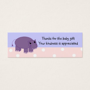 Merci cadeau bébé Hippo violet