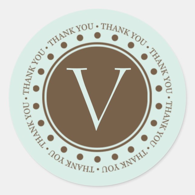 Merci Cadeau Monogramme Étiquette Cadeaux Phoques  (Devant)