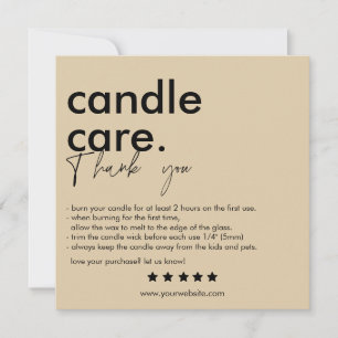 Merci Candle Care Carte de visite moderne