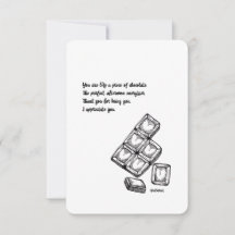 Merci, Carte d'appréciation - Chocolat, Appartemen