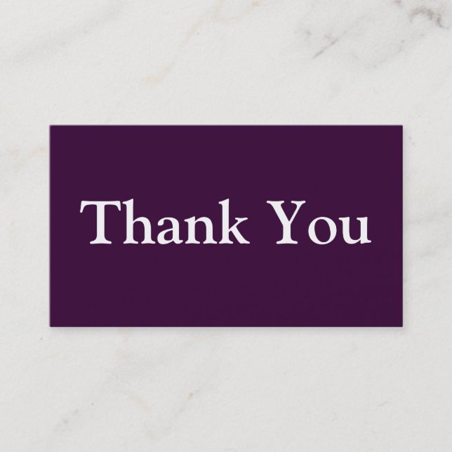 Merci Carte de visite Modèle violet (Devant)