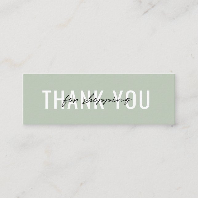 Merci Carte de visite pour votre commande Minimali (Devant)