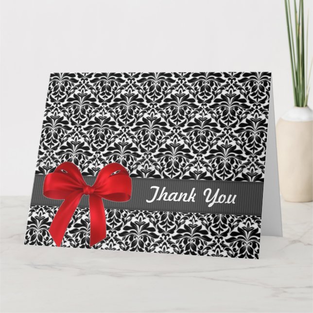 Merci, Carte de voeux Damas (Devant)