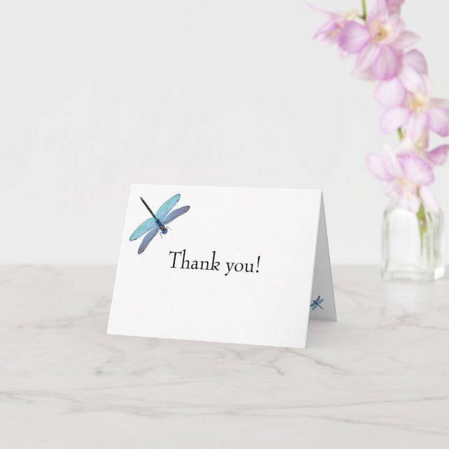 Merci! Carte de voeux de libellules (Orchidée)
