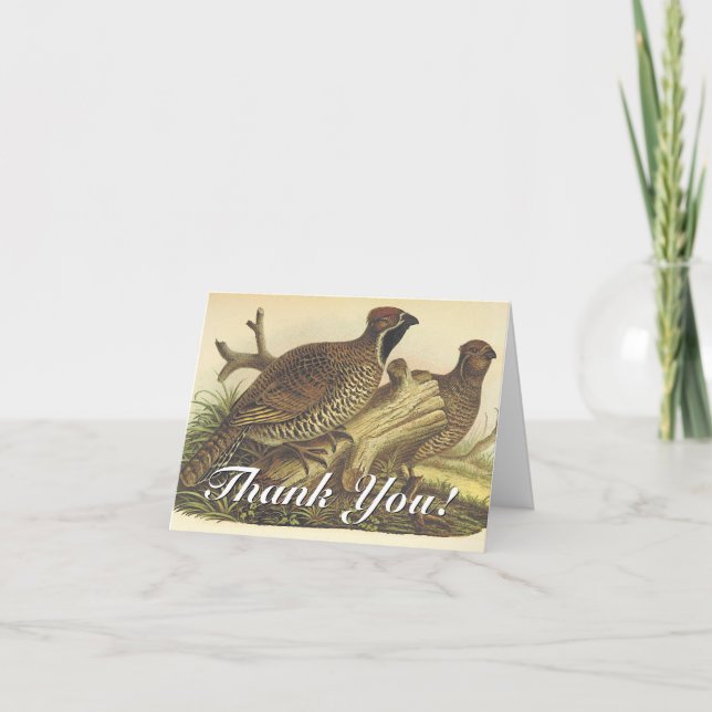 "Merci !", Carte de voeux pour deux oiseaux (Devant)