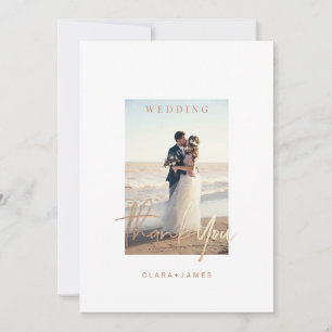 Merci Carte photo de plage Mariage