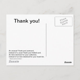 Merci ! Carte postale inhabituelle
