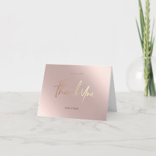Merci Cartes Faux Foil Rosegold