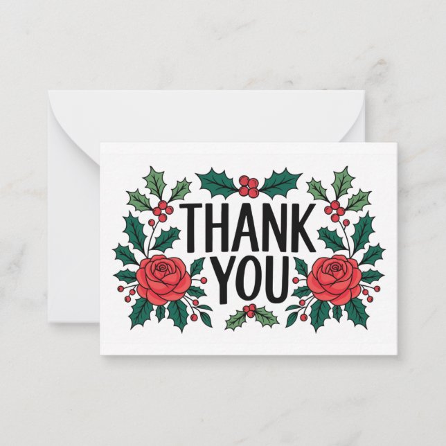 MERCI Cartes Thème de Noël (Devant)