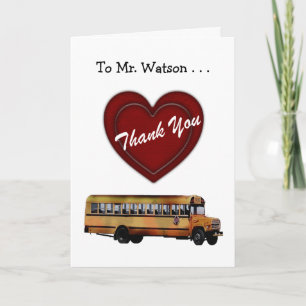 Merci ! - Chauffeur d'autobus scolaire/coeur