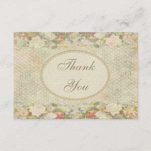 Merci chic minable de perles et de fleurs de