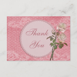 Merci chic minable de perles et de roses de