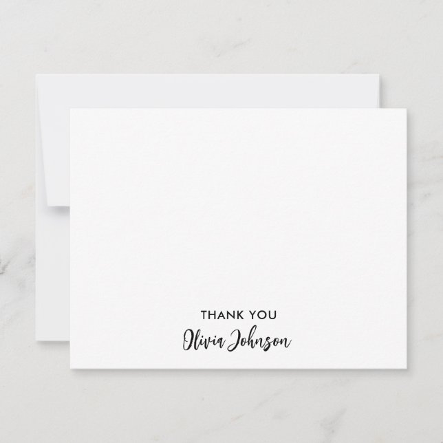Merci Chic Nom du monogramme Carte blanche à bille (Devant)