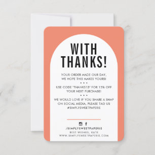 Merci CLIENT arche moderne orange noir