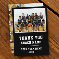 Merci Coach Carte Nom de l'équipe Photo