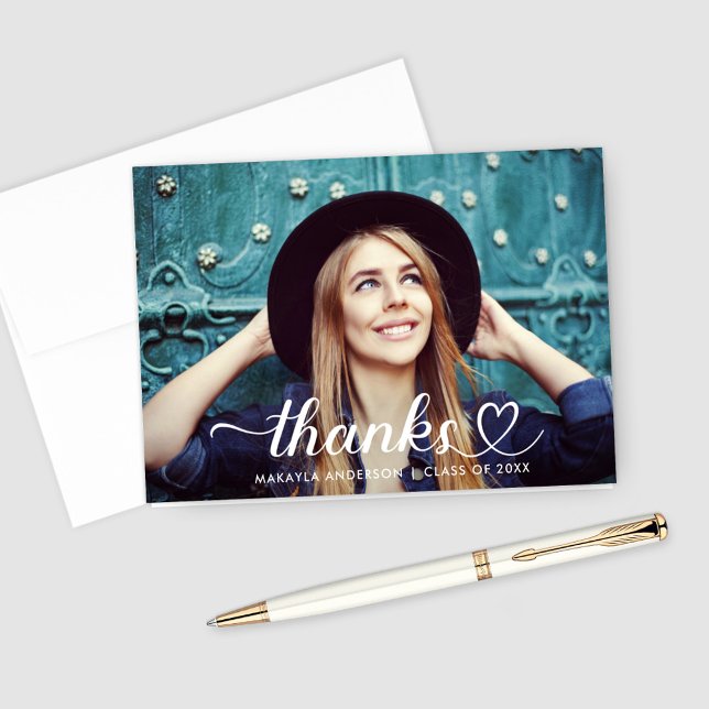 Merci Coeur Script Custom Graduation Photo (Créateur téléchargé)