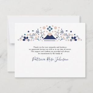 Merci commémoratif des funérailles bleues japonais