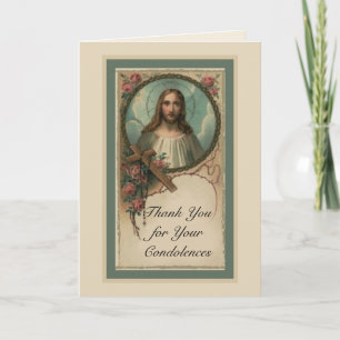 Merci Condolence Sympathie Rosaire Croix Jésus