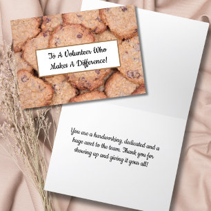 Merci Cookies aux pépites de chocolat pour bénévol