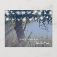 Merci crépusculaire de quirlandes électriques de