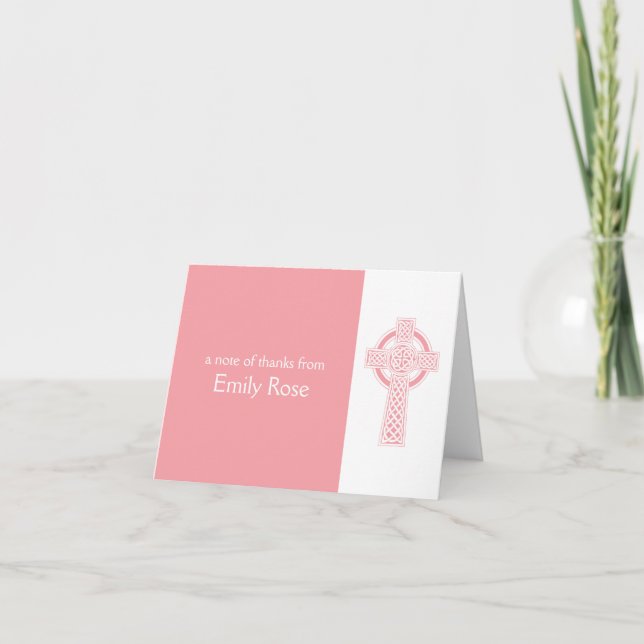 Merci croisé irlandais religieux rose (Devant)