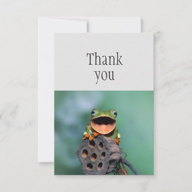 Merci Cute Happy Frog Animal Fun (Devant)