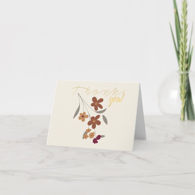 Merci Dainty Gold Maroon Floral (Devant)
