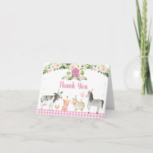 Merci d'animal de ferme rose