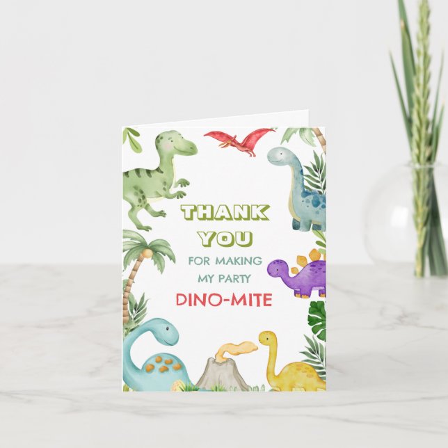 Merci d'anniversaire de la jungle de Dinosaur (Devant)