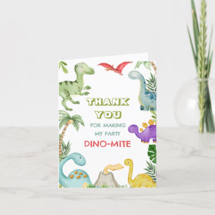 Merci d'anniversaire de la jungle de Dinosaur