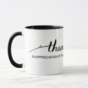 "Merci dans l'appréciation de vous" tasse