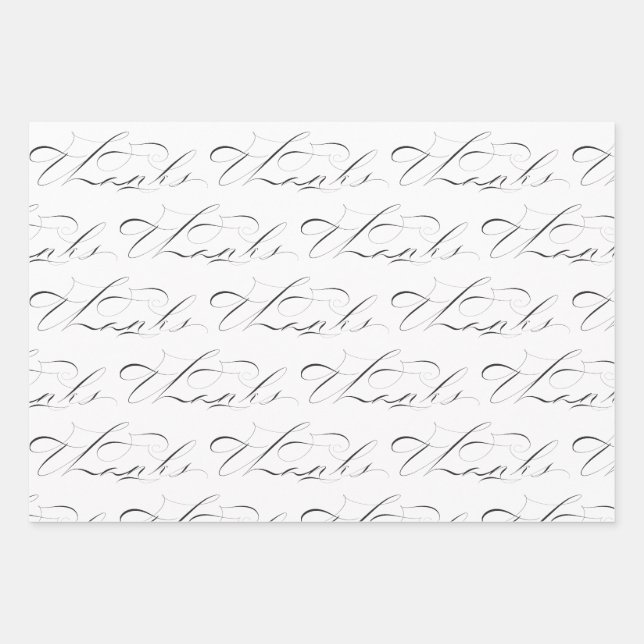 Merci dans le papier d'emballage de calligraphie o (Devant)