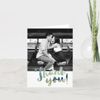 Merci d'aquarelle de photo pliant la carte